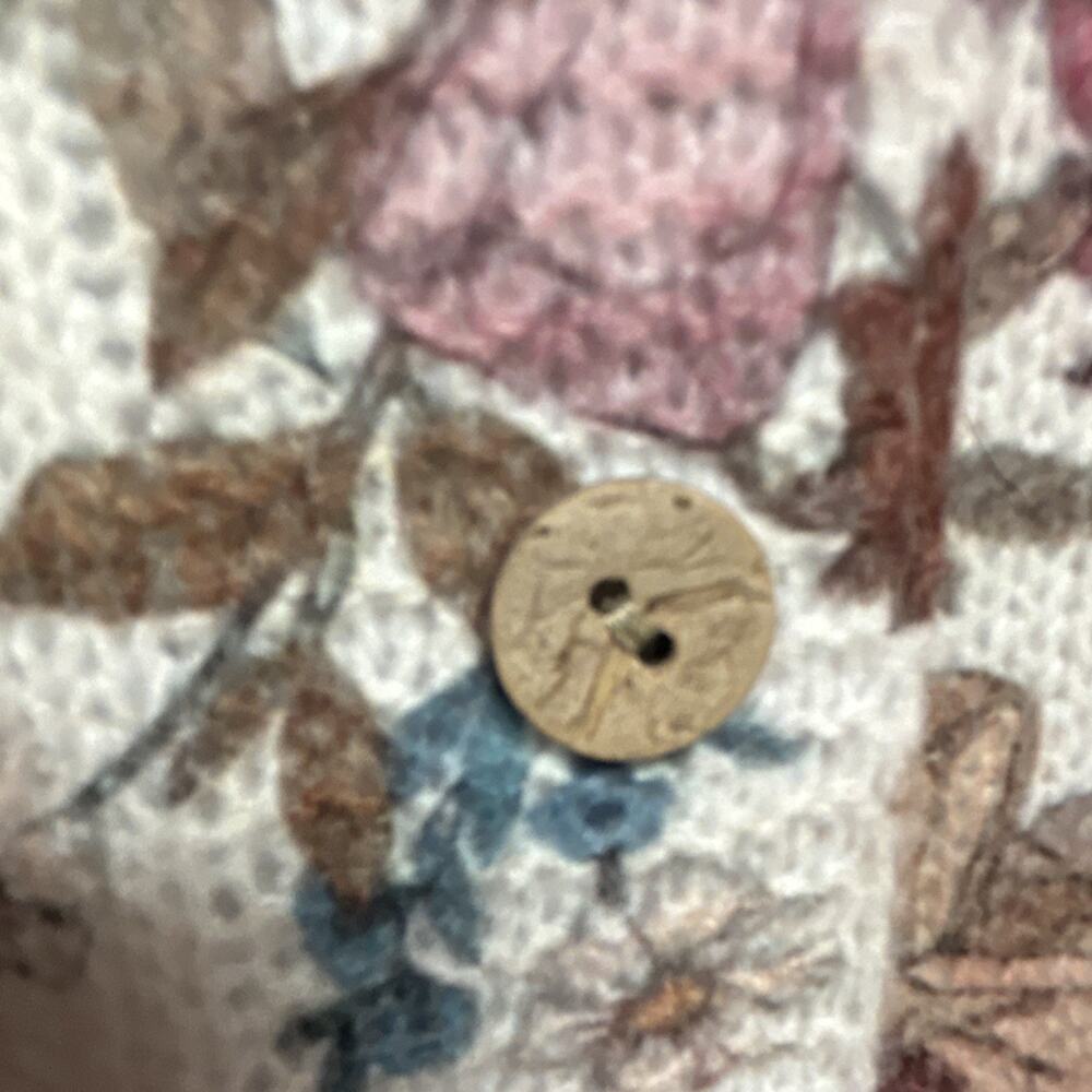 So Me Multicolor Floral Knit Button-Up Cardigan Sweater Women's size M - Picture 5 of 5